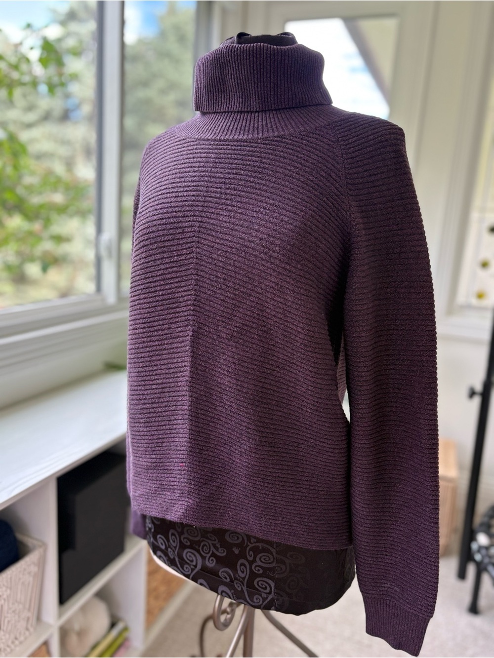 Kuhl Plum Ribbed Turtleneck Sweater